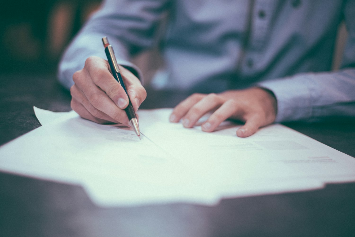 Signing an order